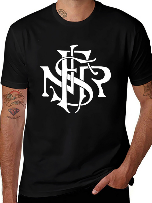 Monogrammed Black Graphic Tee