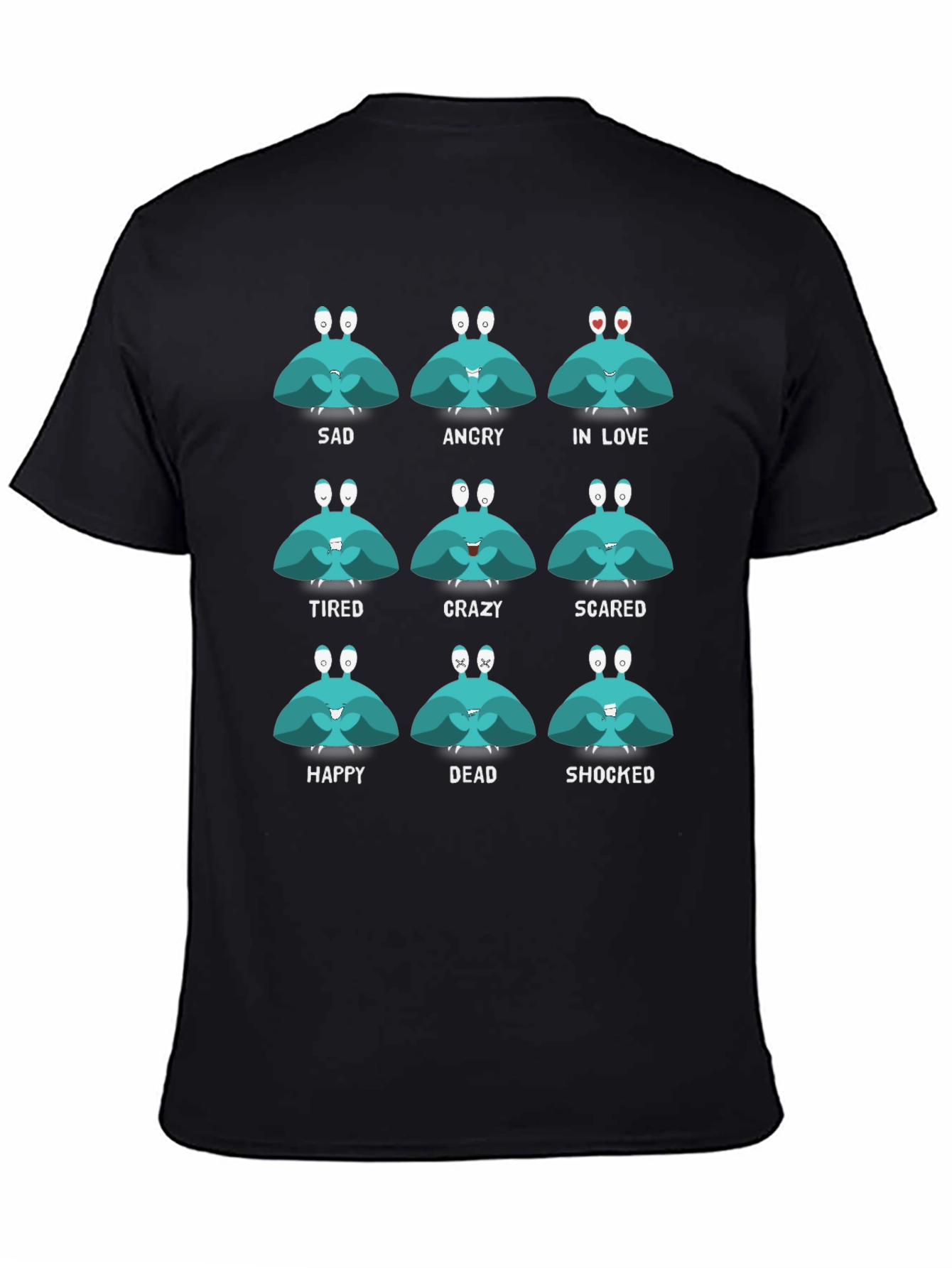 Funny Moods Crab Graphic Black T-Shirt