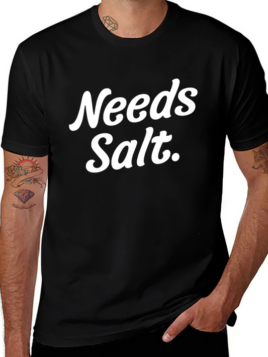 Needs Salt Black Graphic T-Shirt
