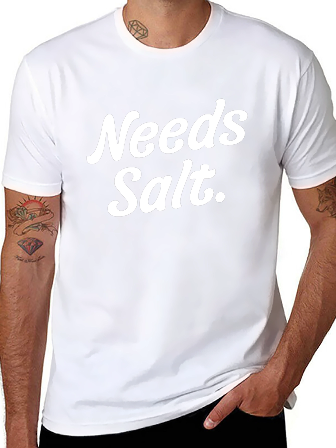 Needs Salt Black Graphic T-Shirt