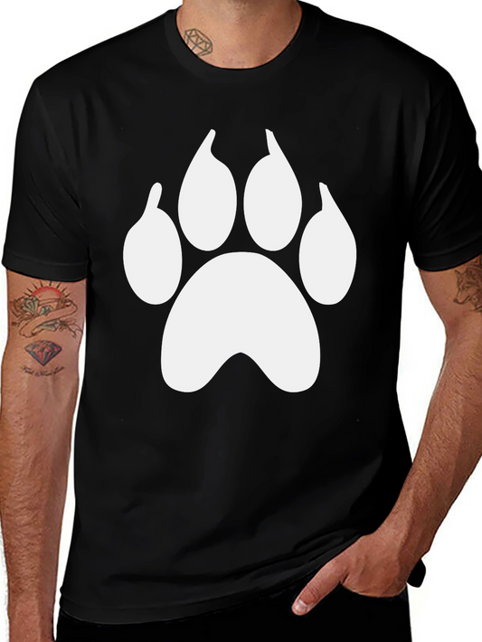 Paw Print T-Shirt - Casual Cotton Tee for Animal Lovers