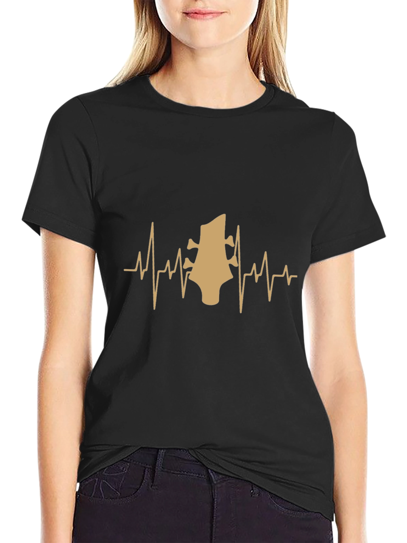 Guitar Heartbeat T-Shirt - Musician Style