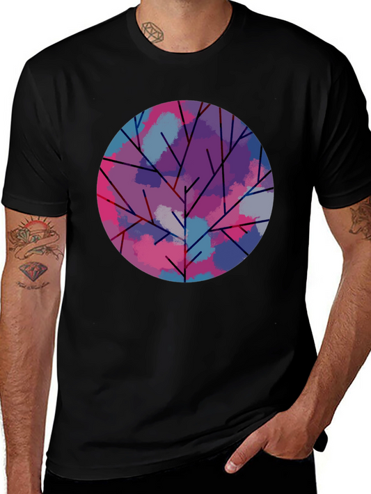 Abstract Tree Graphic Tee - Modern Art Shirt