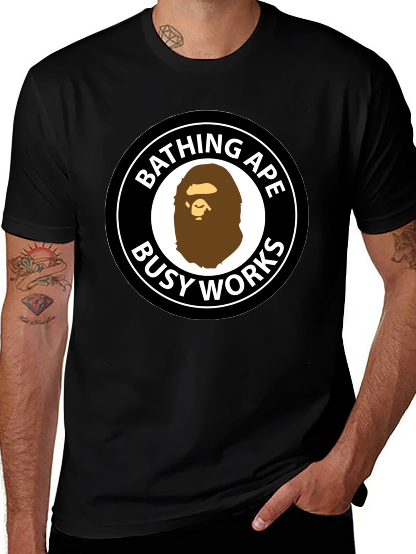 Bathing Ape Busy Works Black Graphic Tee