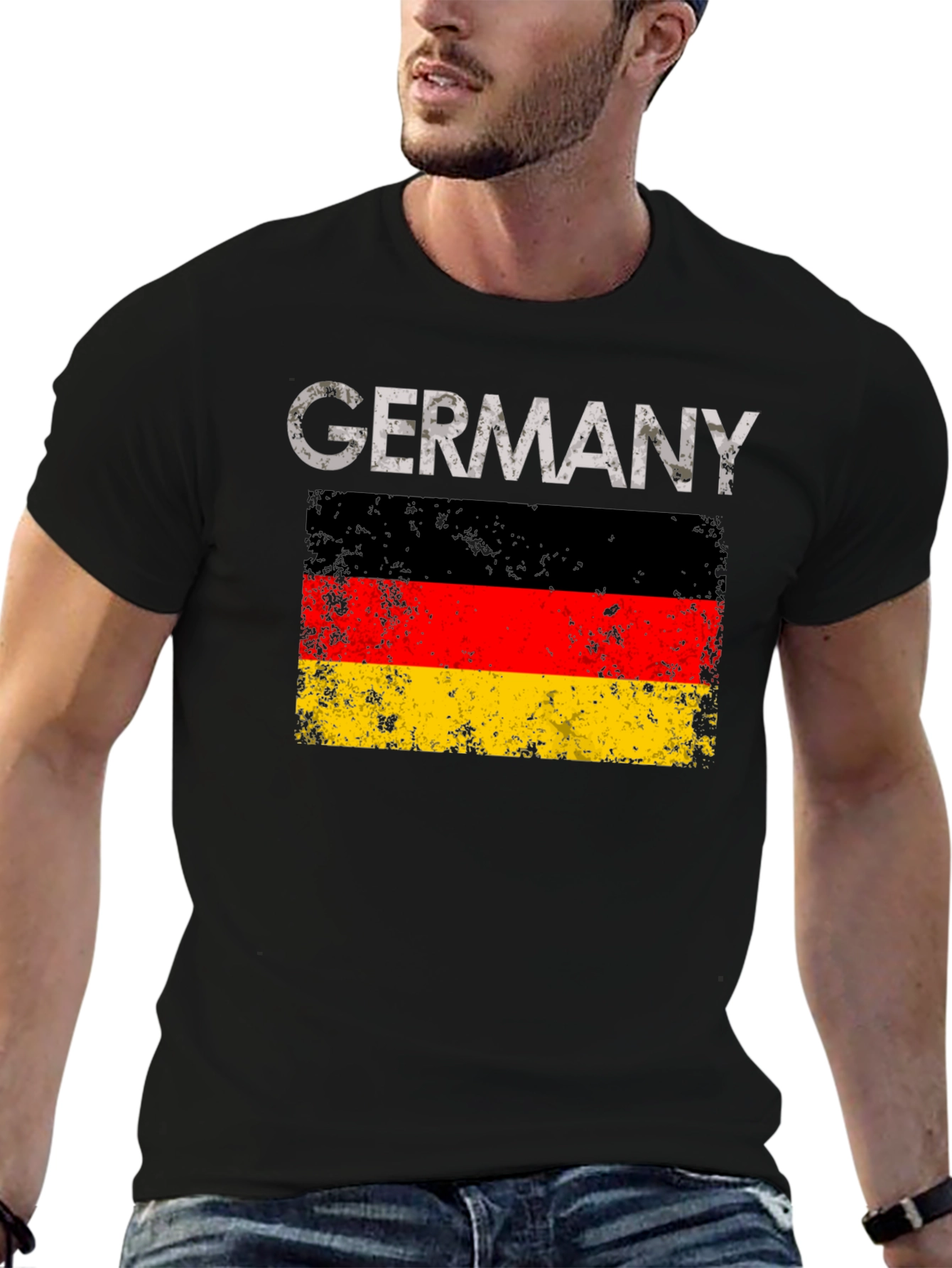 Germany Flag Graphic T-Shirt - Black