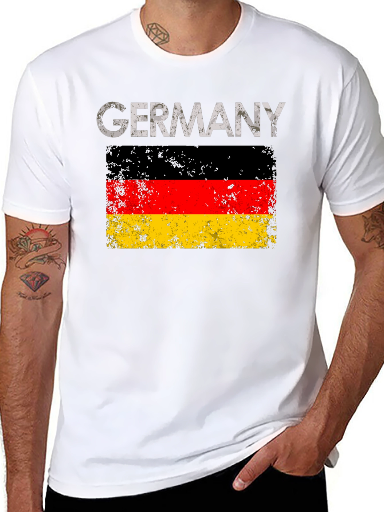 Germany Flag Graphic T-Shirt - Black
