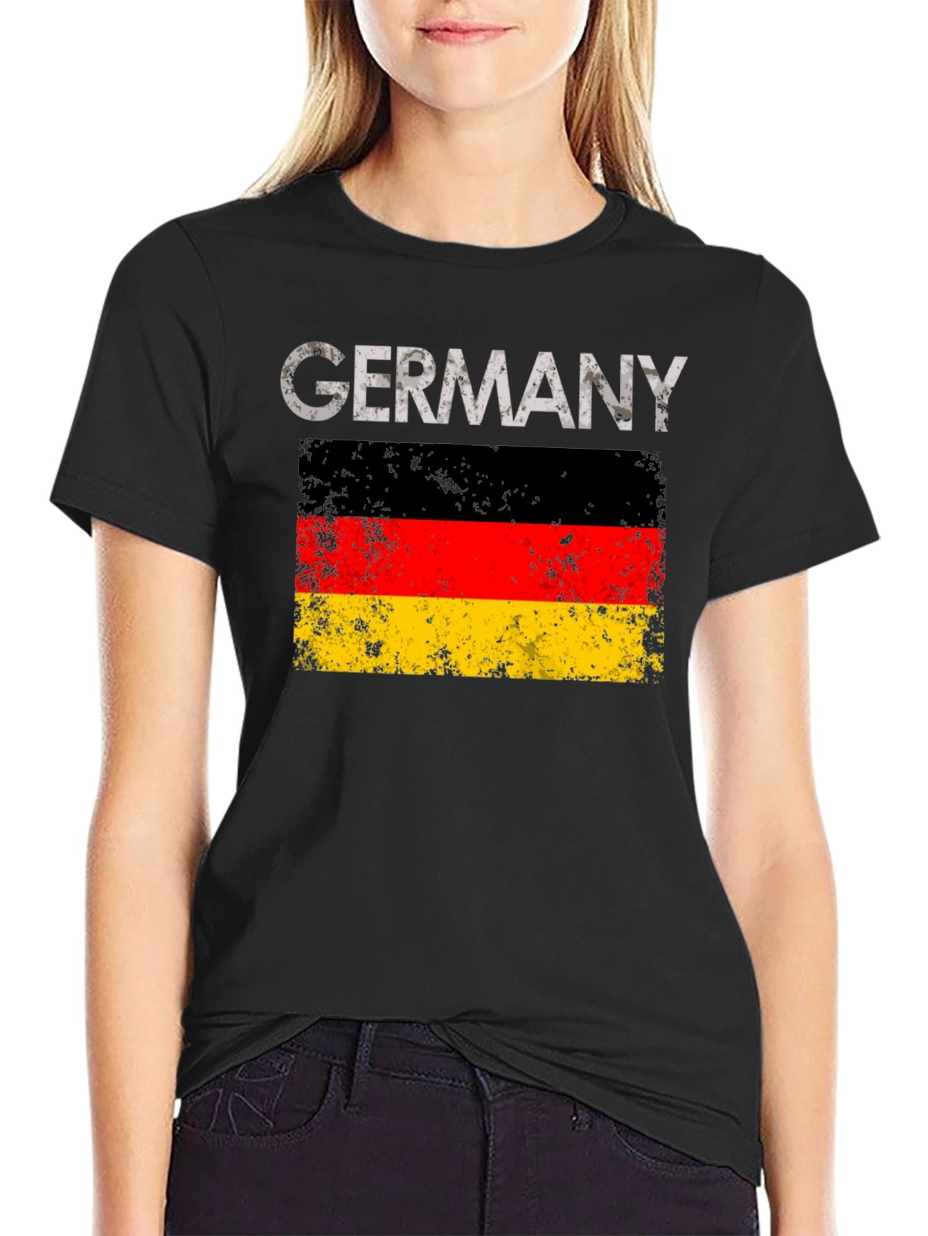 Germany Flag Graphic T-Shirt - Black