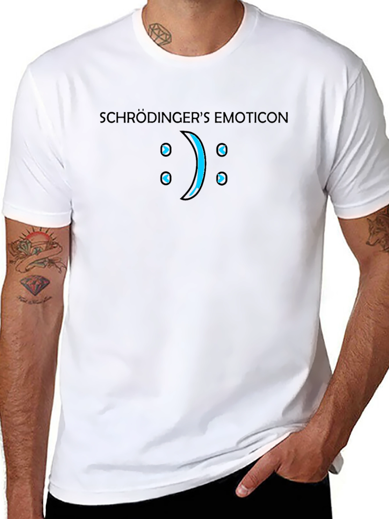 Schrödingers Emoticon T-Shirt - Funny Science Tee