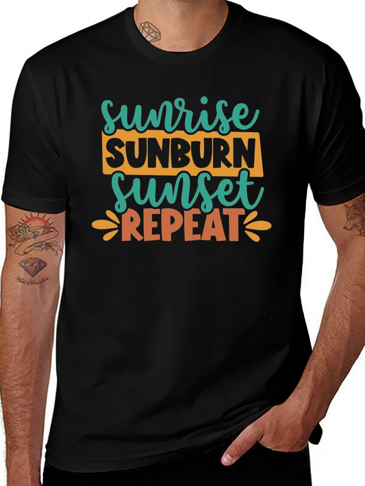 Sunrise Sunburn Sunset Repeat Graphic Tee