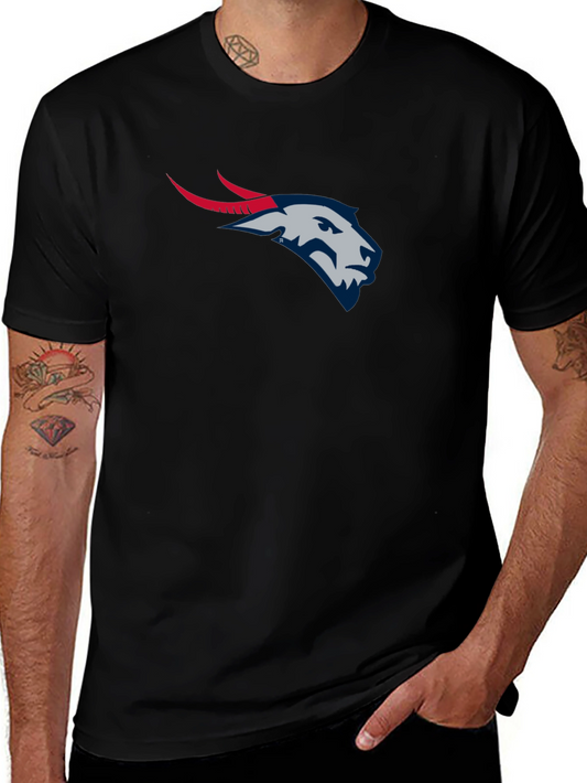 Black Graphic Tee - Goat Head Design