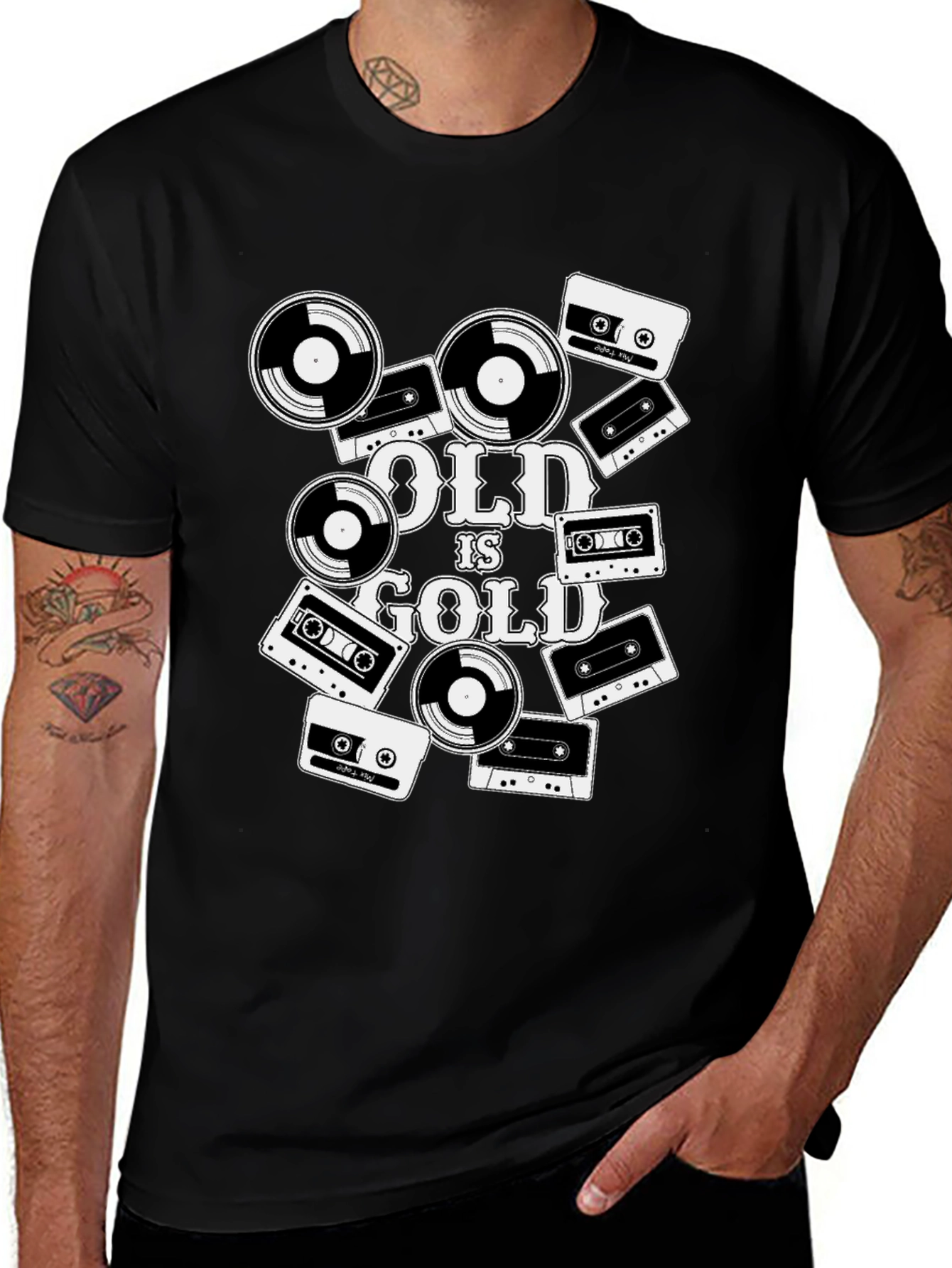 Old is Gold Retro Music T-Shirt