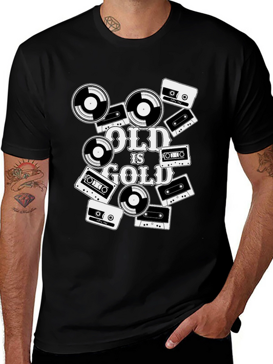 Old is Gold Retro Music T-Shirt