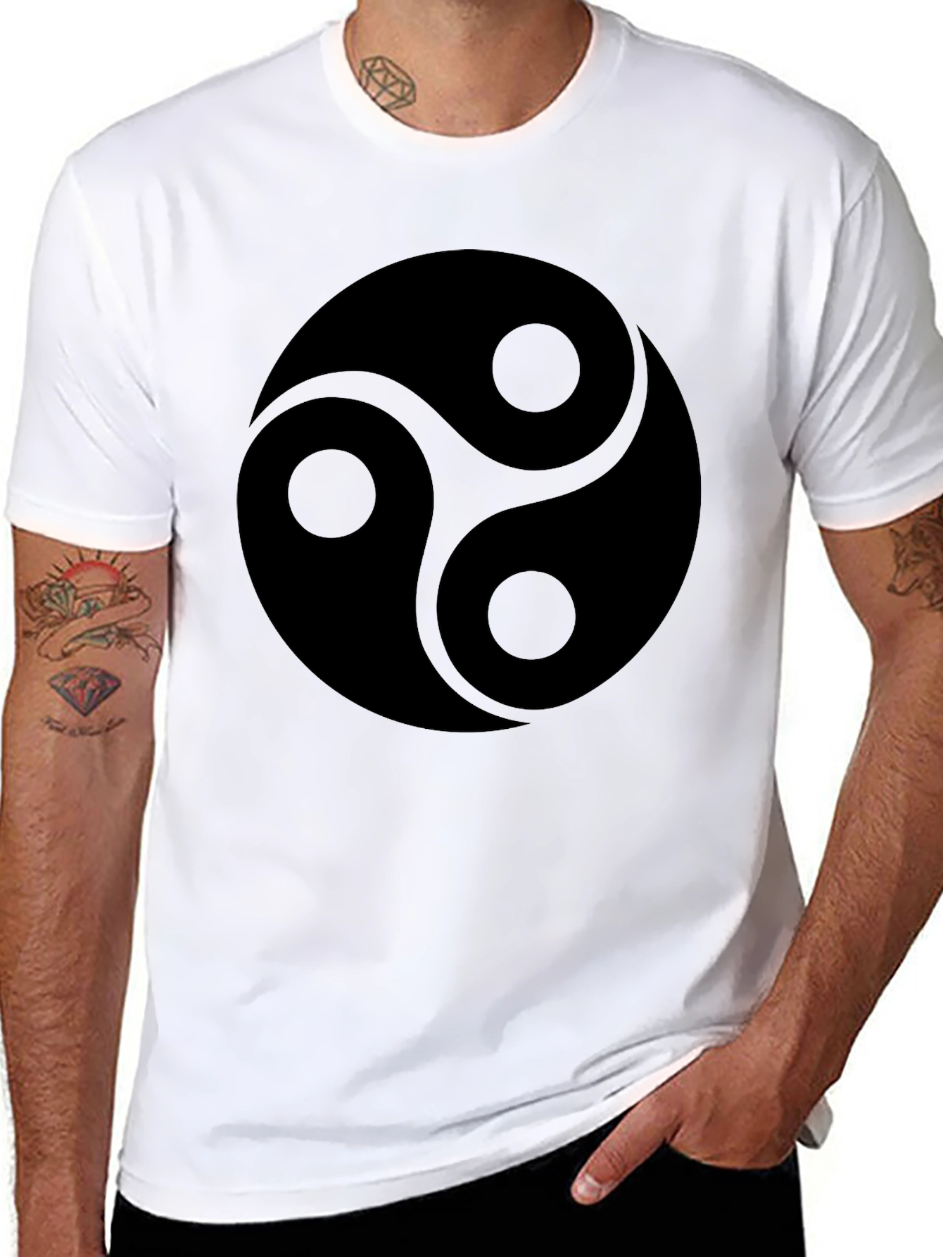 Black Triskelion Symbol T-Shirt