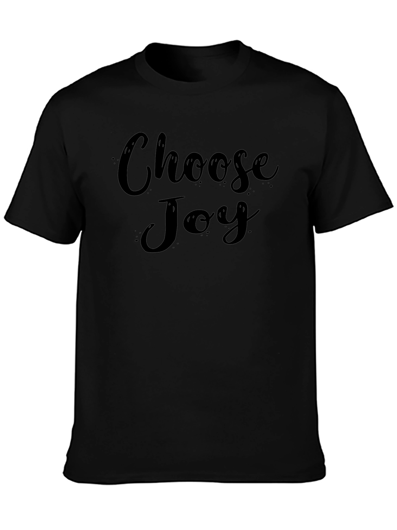 Choose Joy Black T-Shirt - Positive Vibes