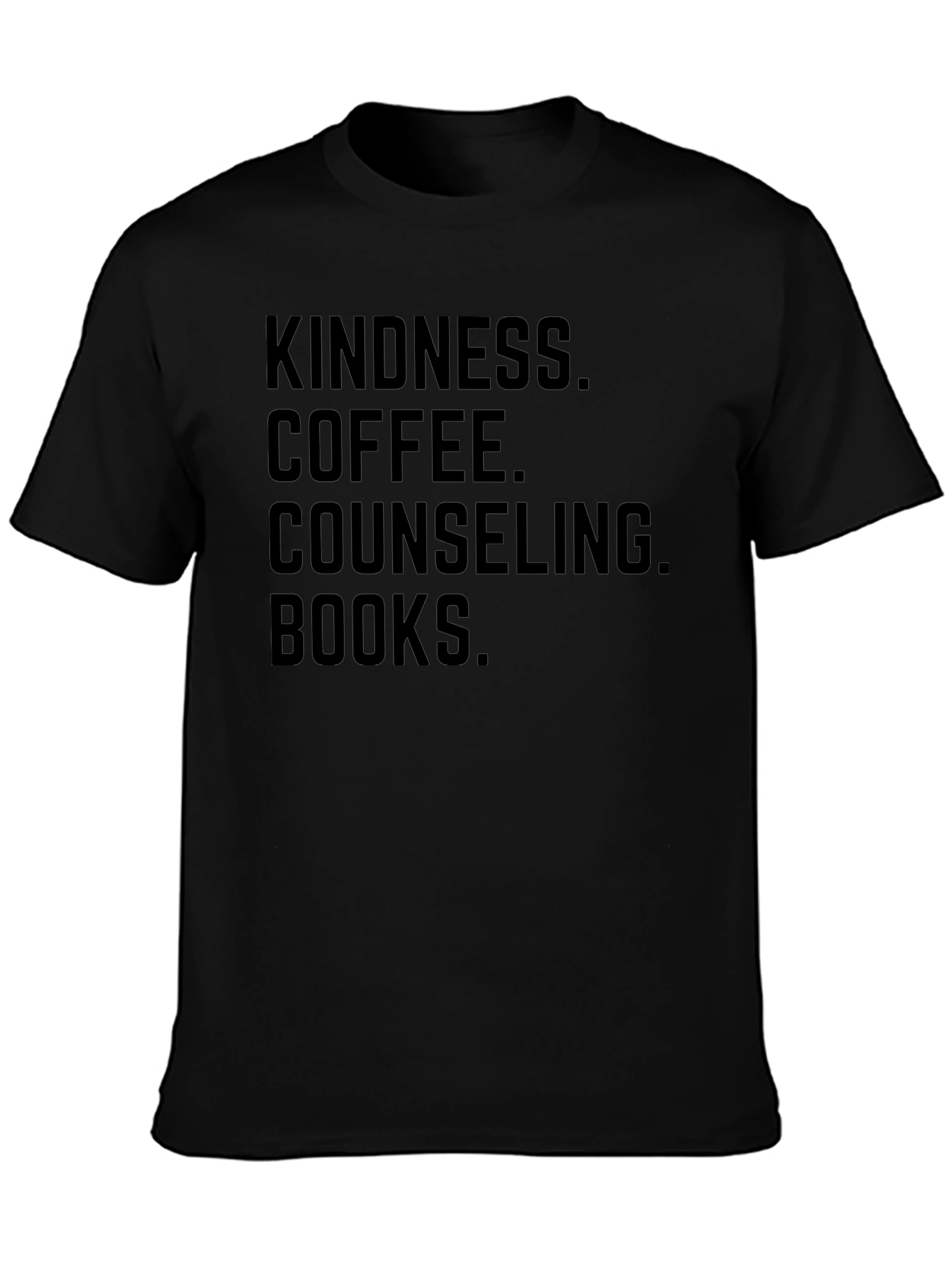 Kindness Coffee Counseling Books Graphic Tee