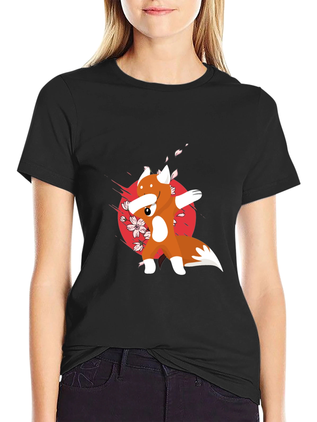 Dabbing Fox Graphic Tee - Cool Anime Style