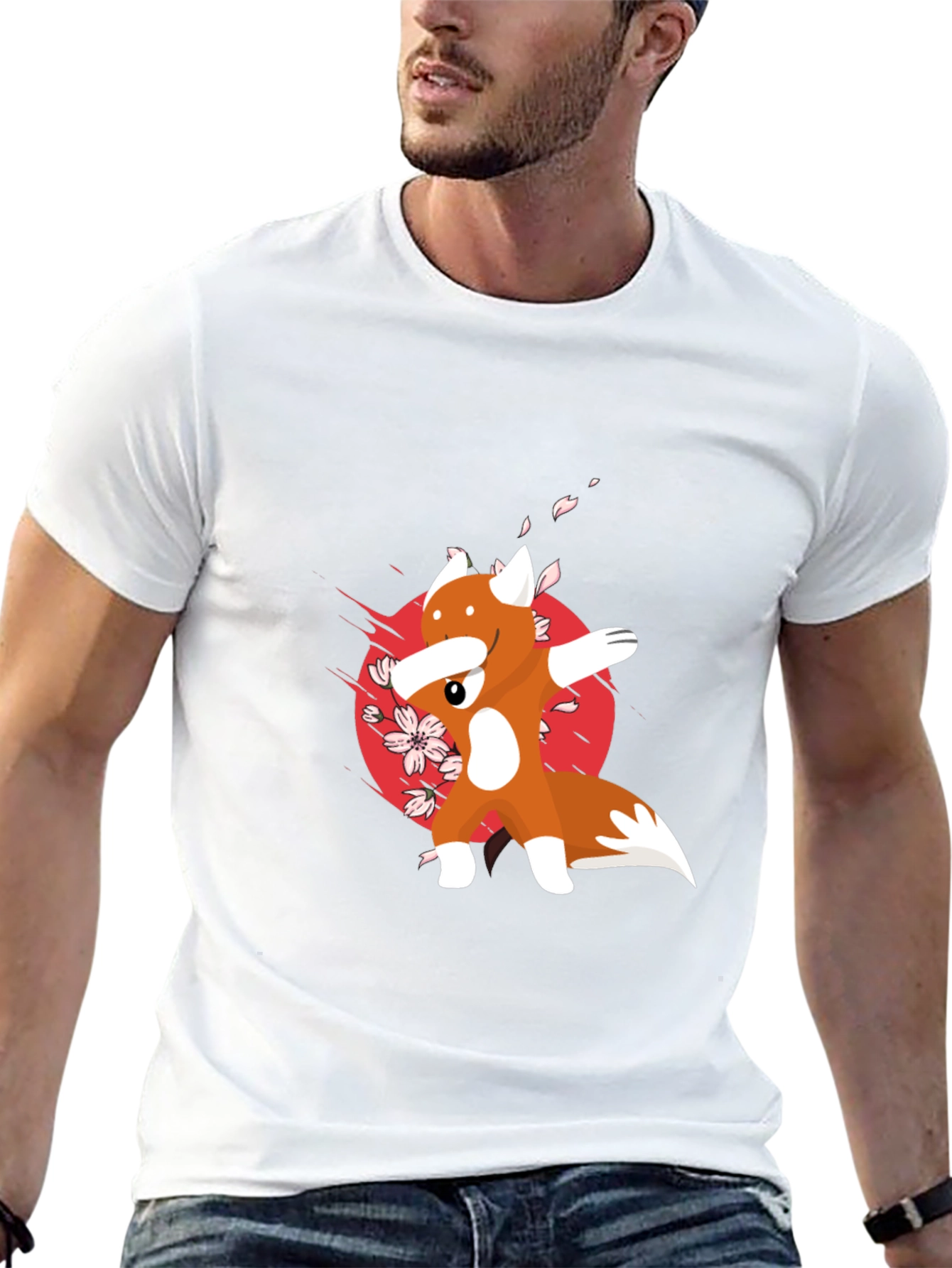 Dabbing Fox Graphic Tee - Cool Anime Style