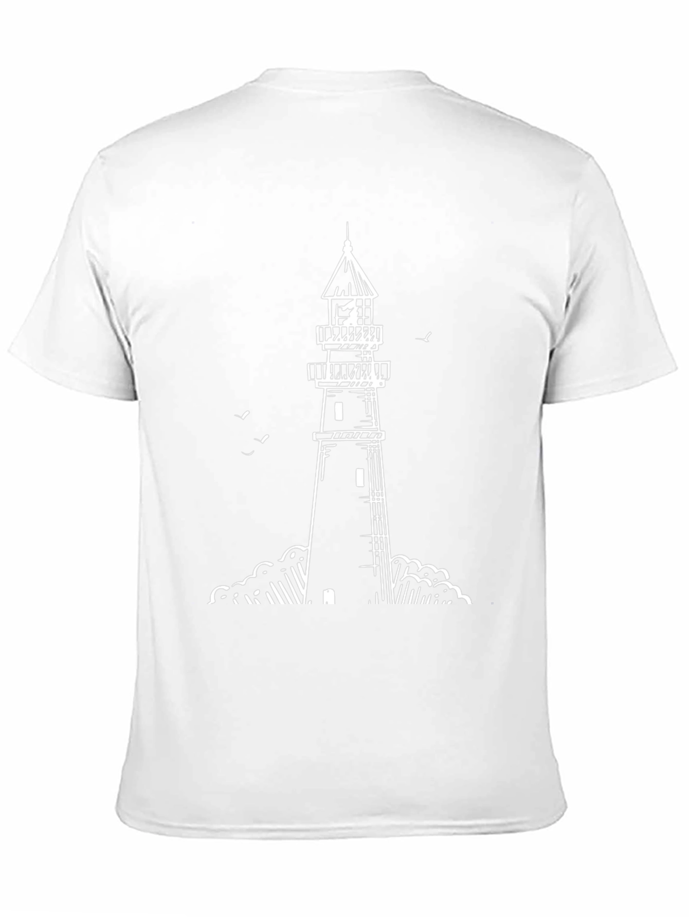 Lighthouse Graphic Tee - Black Cotton T-Shirt