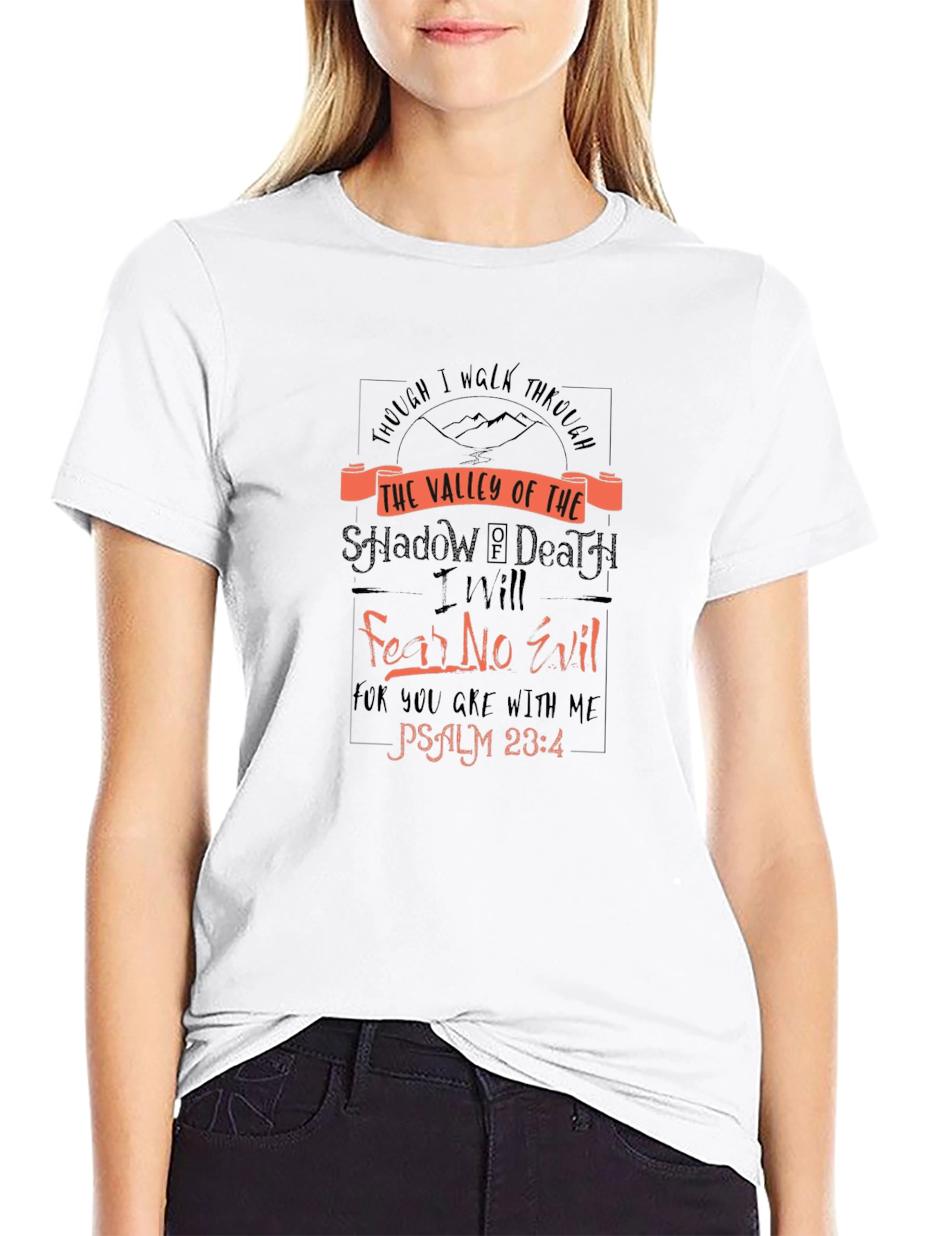 Valley of Death Psalm 23:4 Graphic T-Shirt