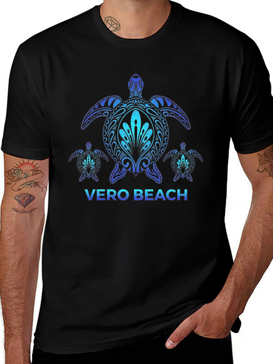 Vero Beach Turtle T-Shirt - Black Graphic Tee