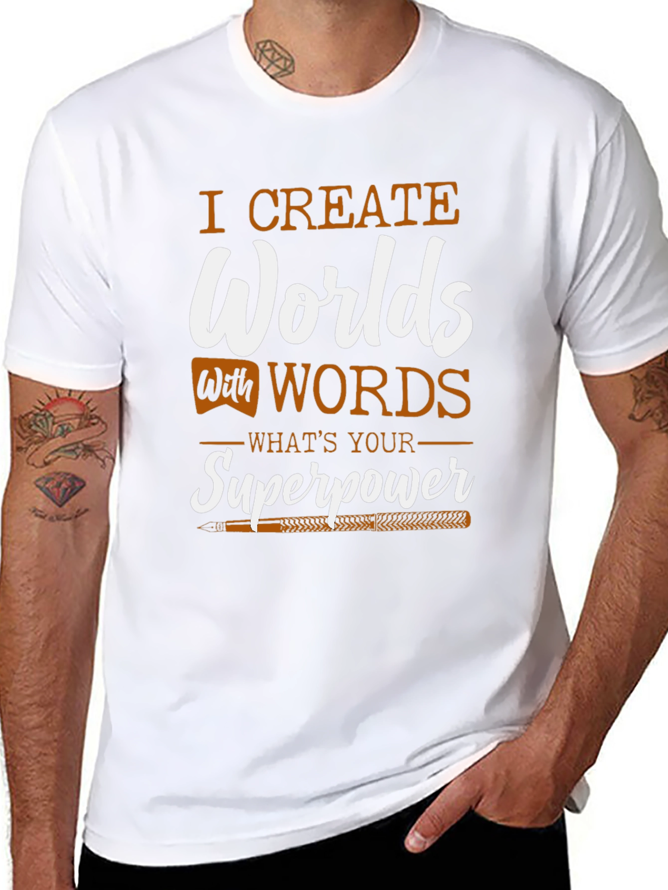 I Create Worlds T-Shirt - Writers Superpower Tee