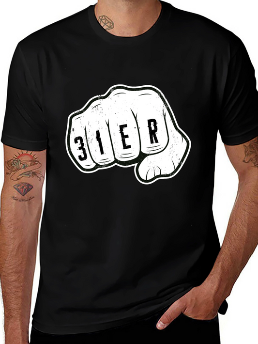 Fisted 31ER Graphic Print Black T-Shirt