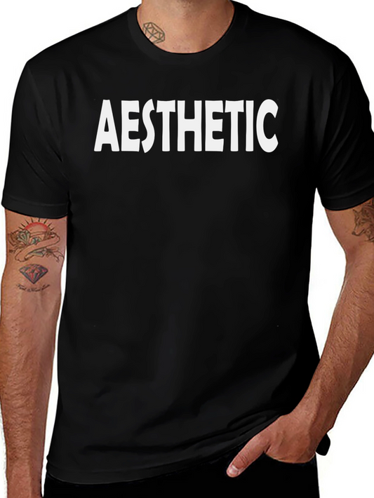 Aesthetic Graphic Tee - Mens Black Short Sleeve