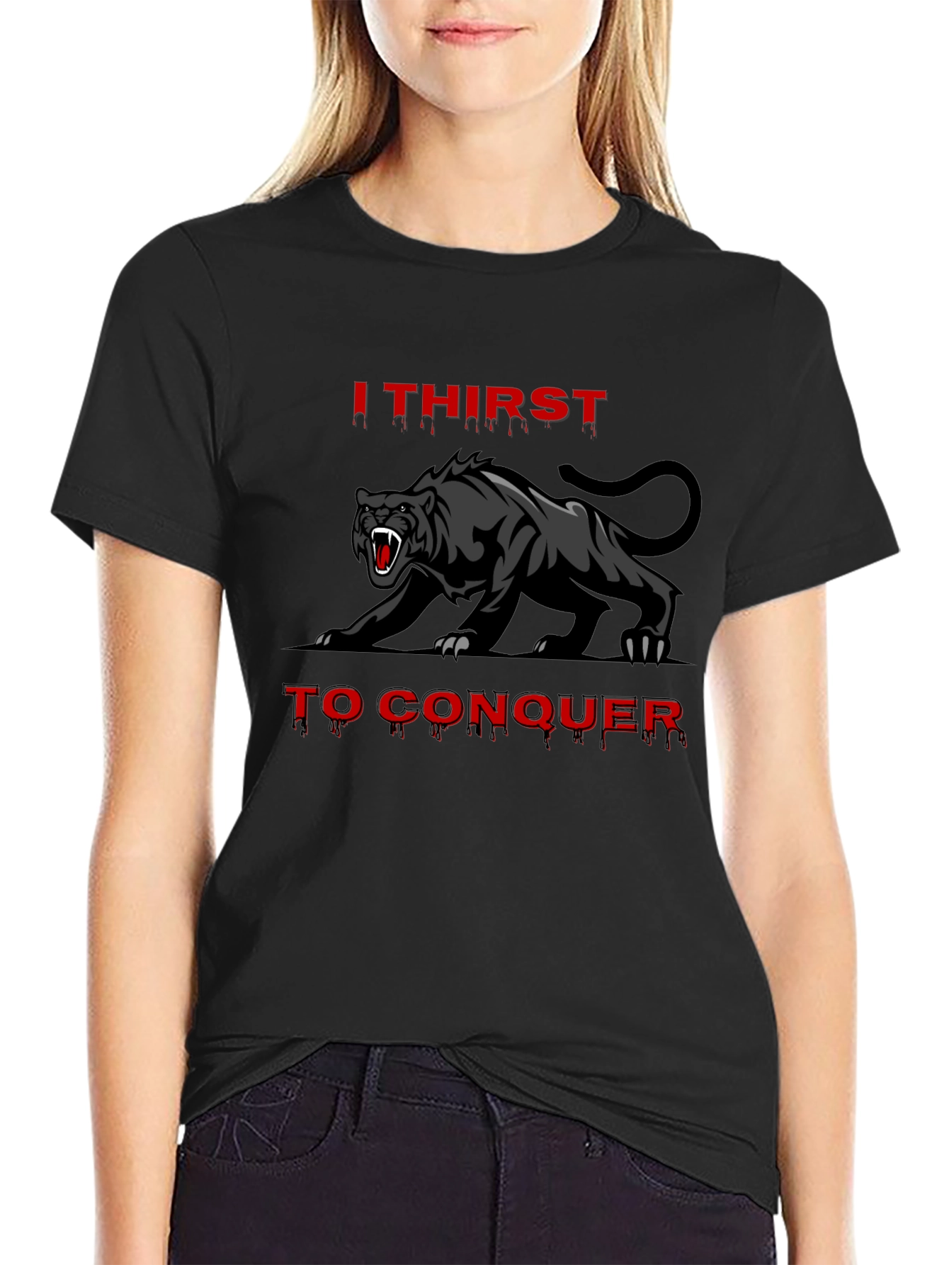 I Thirst To Conquer Black Panther Graphic Tee