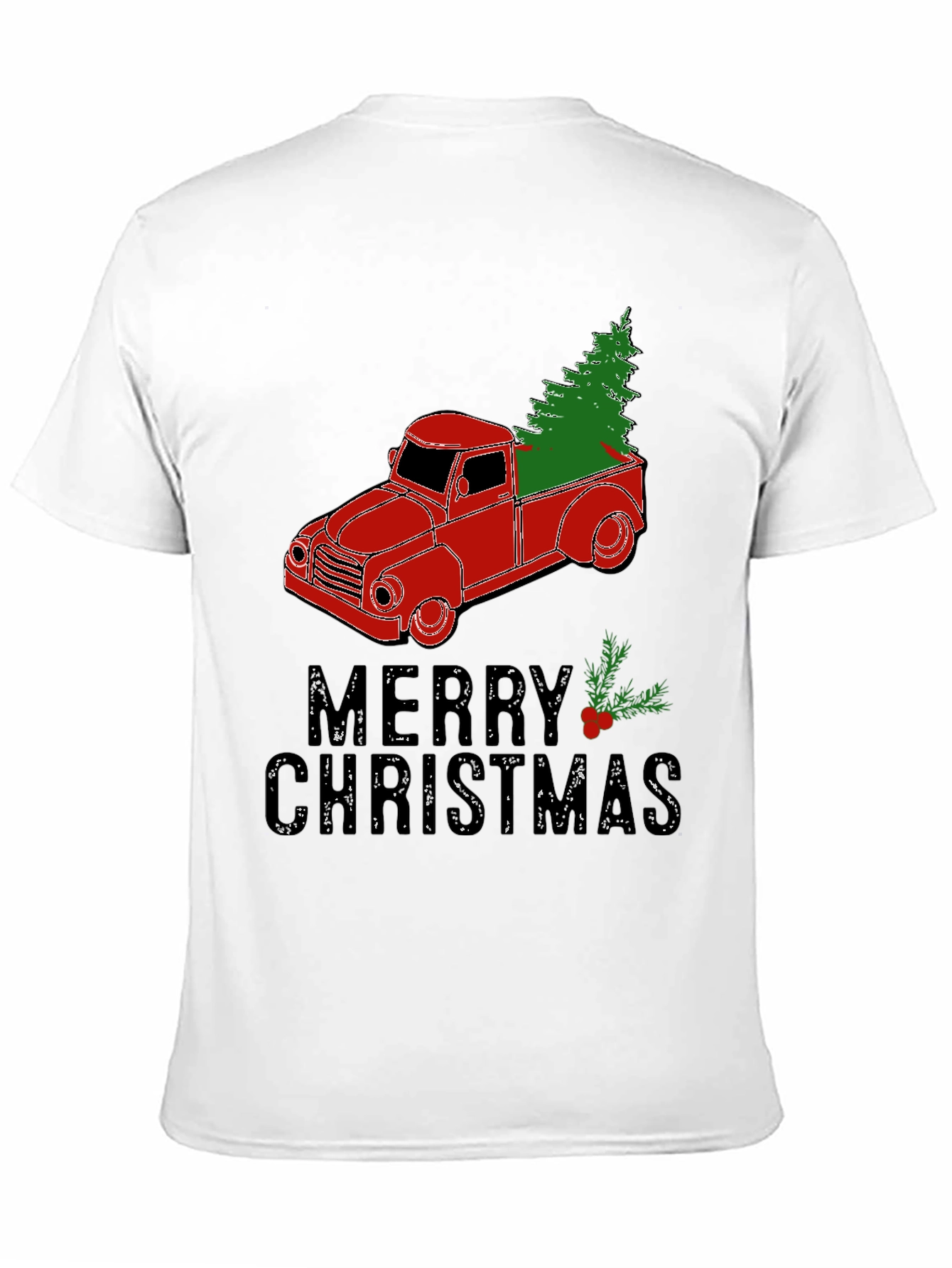 Merry Christmas Truck T-Shirt Holiday Tee