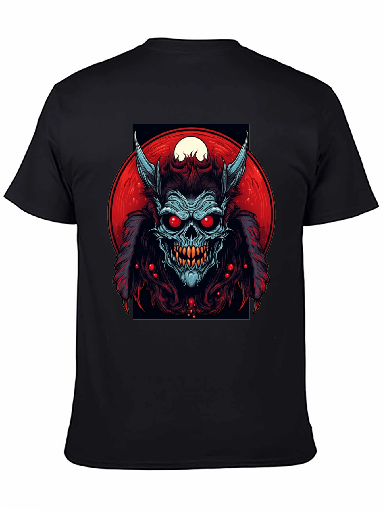 Monster Graphic Tee - Red Eyes Horns
