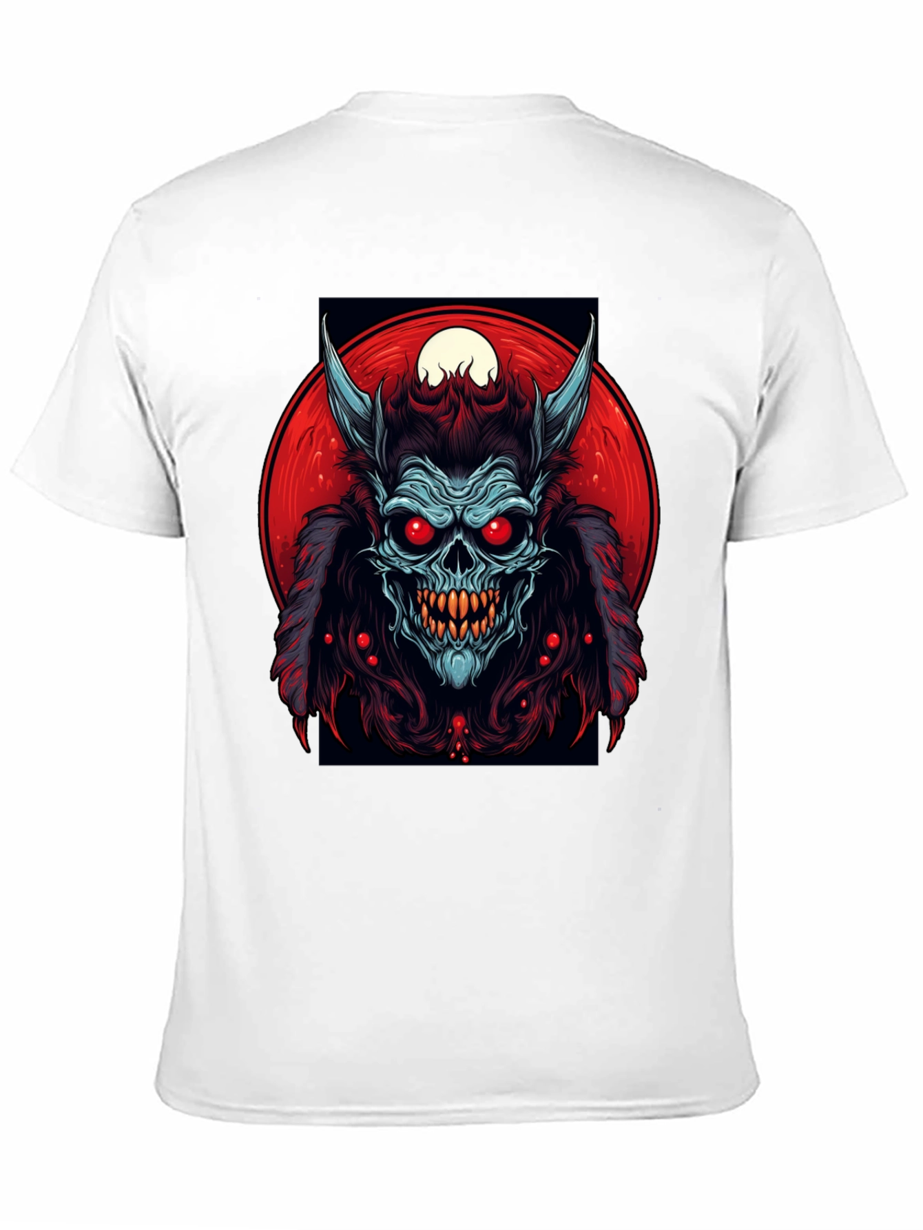 Monster Graphic Tee - Red Eyes Horns