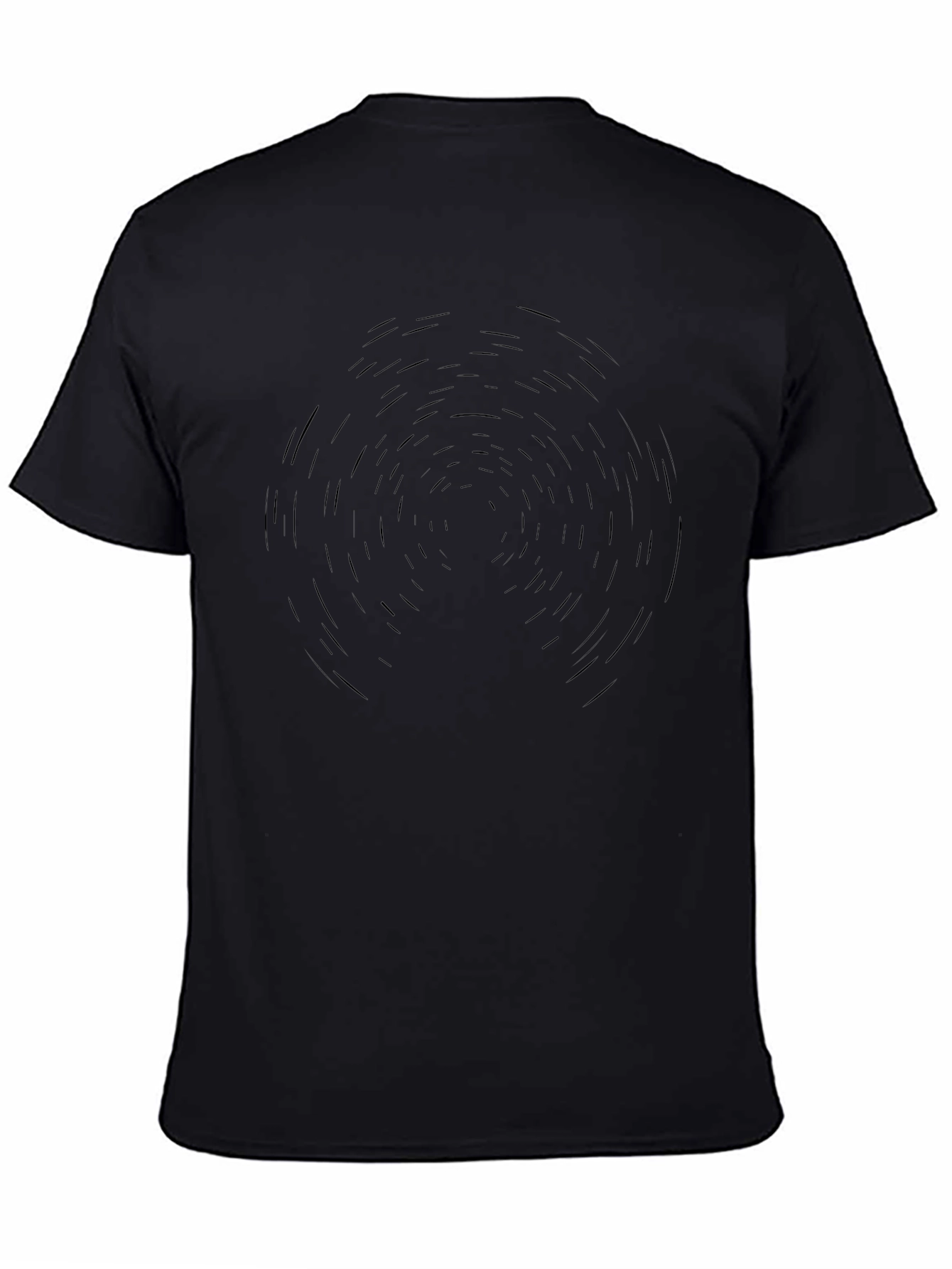 Abstract Vortex Graphic Black T-Shirt