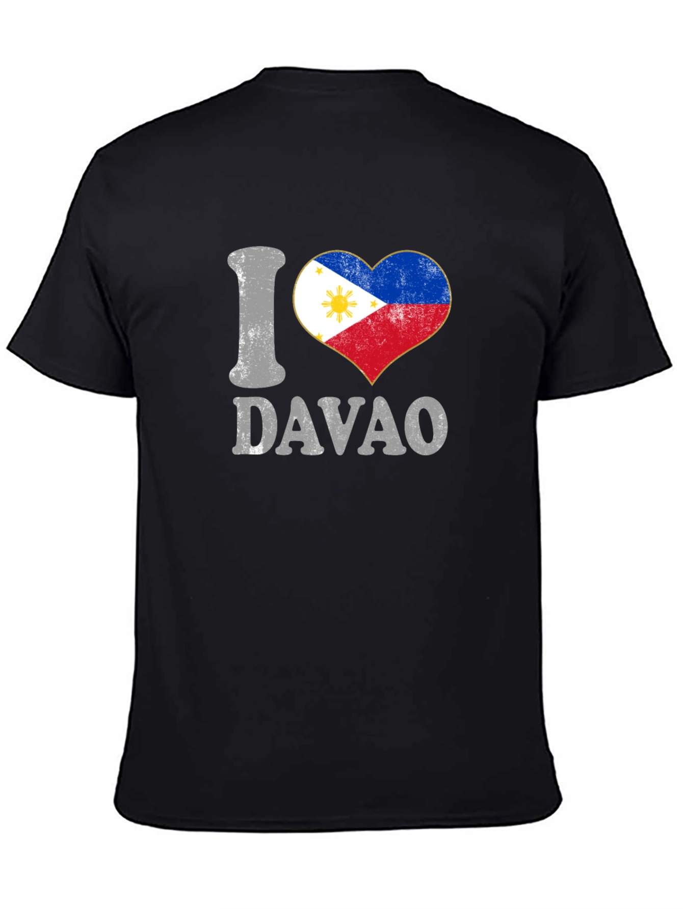 I Love Davao Philippines Heart Flag T-Shirt