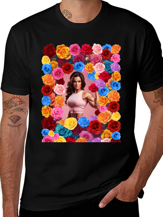 Floral Frame Fitness T-Shirt