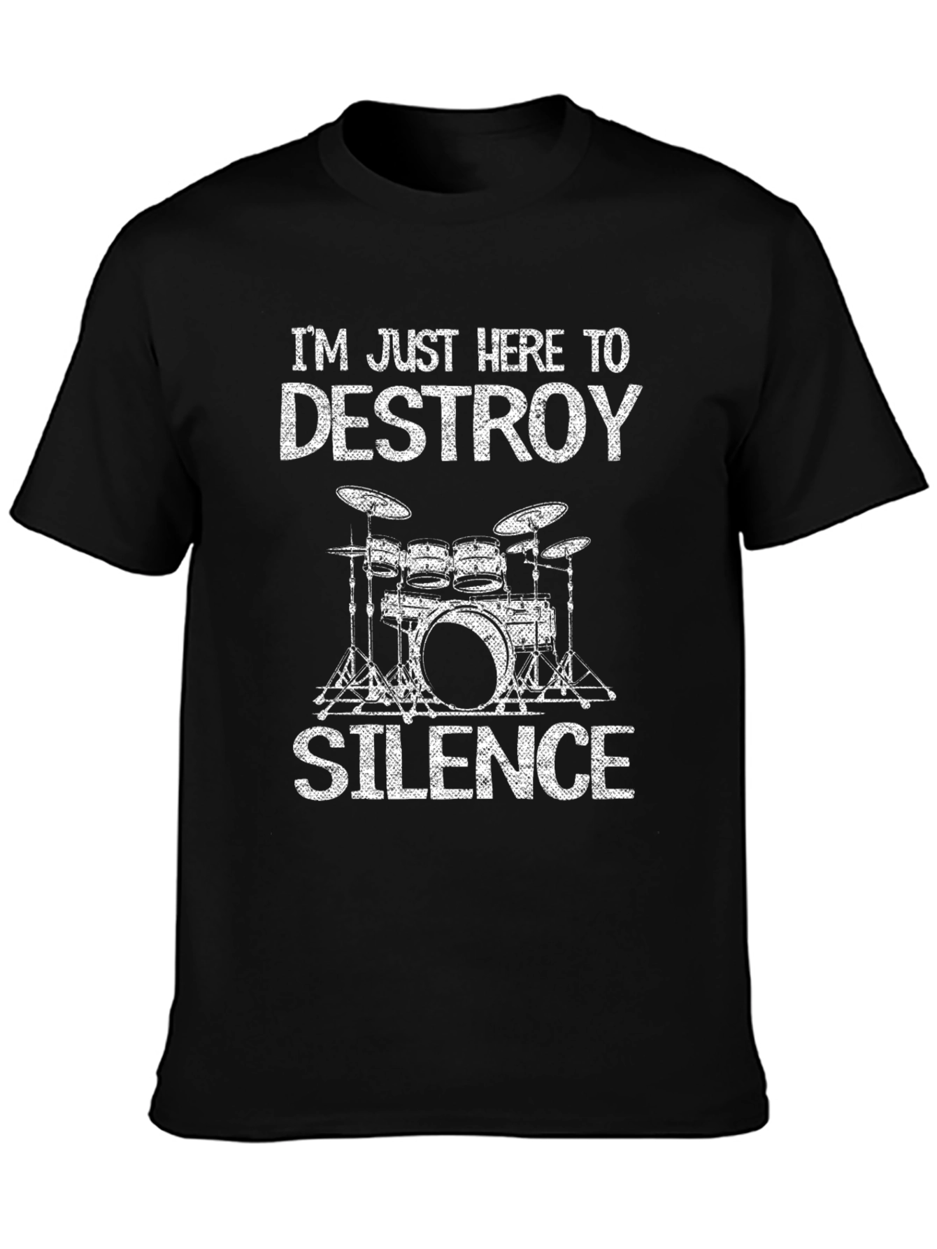 Destroy Silence Drummer T-Shirt - Music Lover Gift