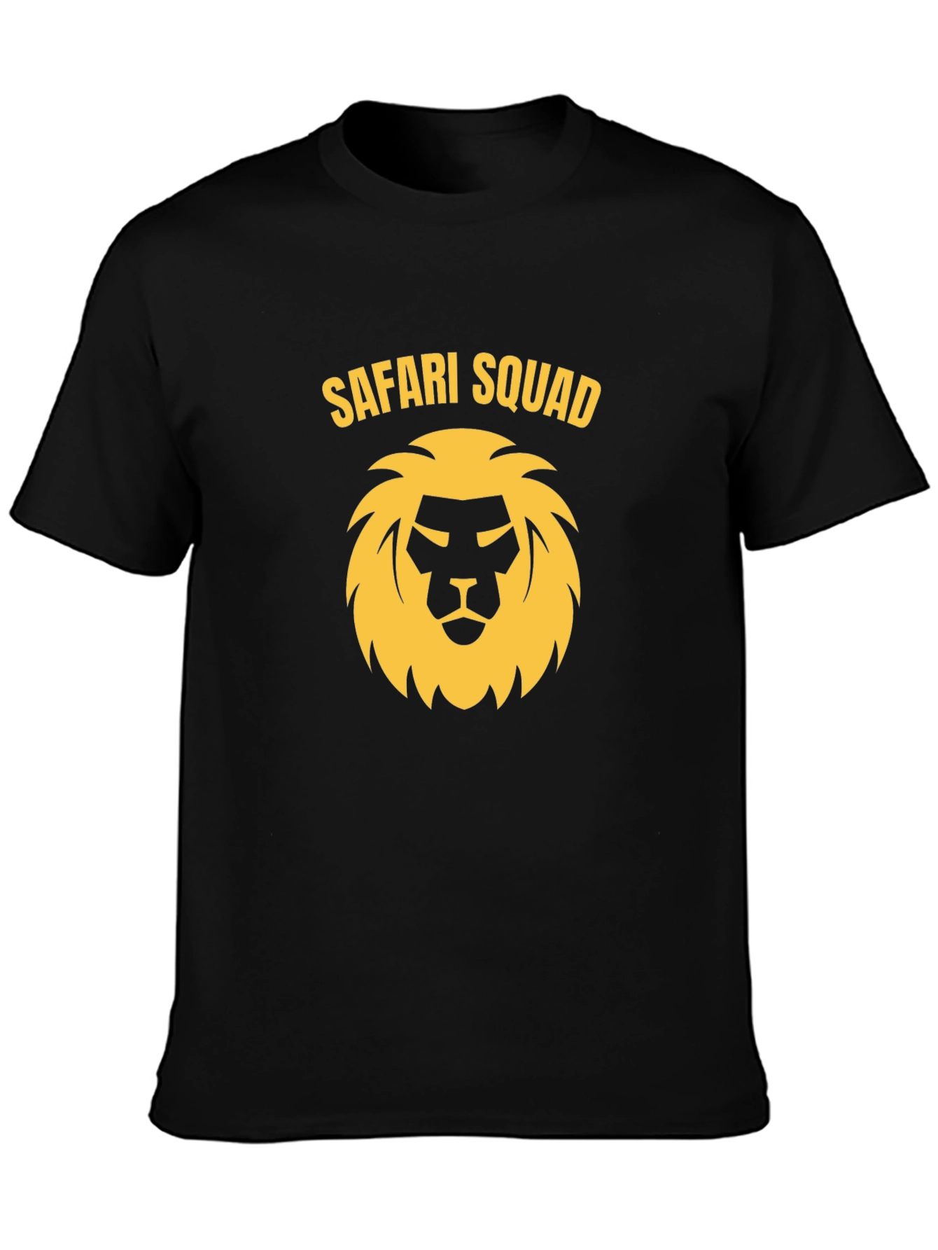 Safari Squad Graphic Tee - Black Cotton T-Shirt