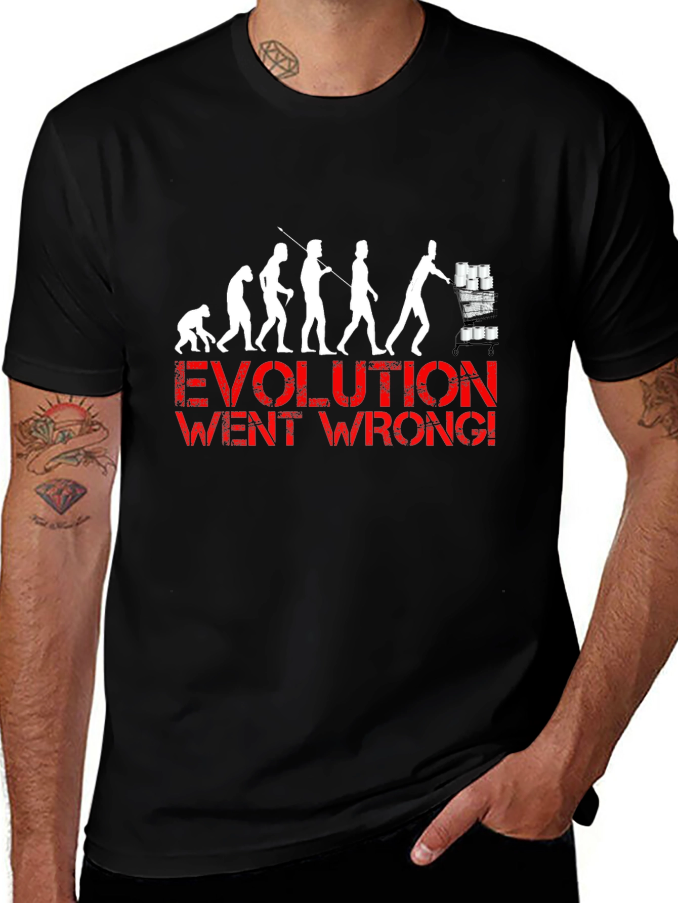 Evolution Went Wrong Funny T-Shirt