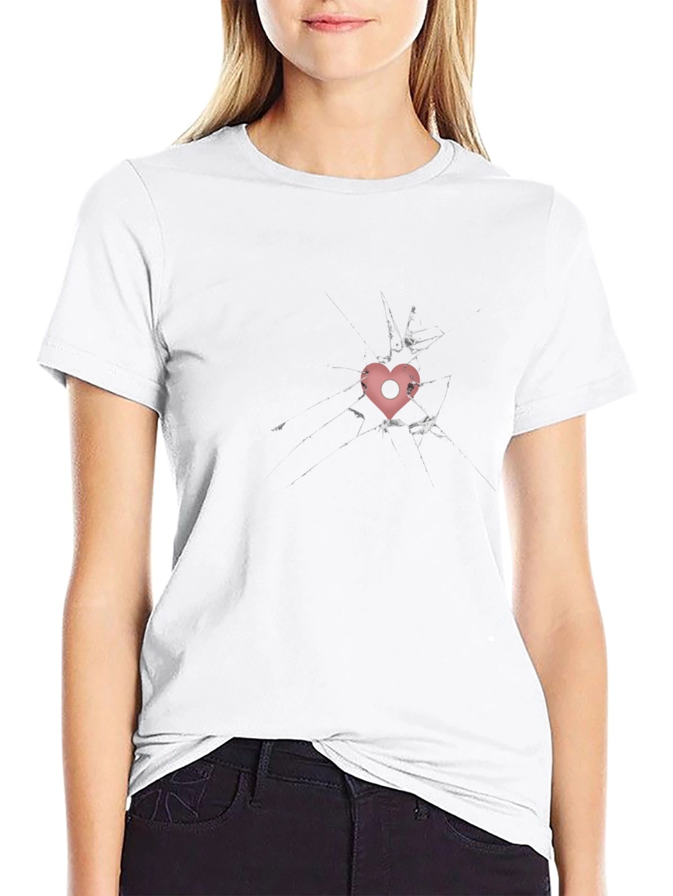 Shattered Heart Graphic Tee - Edgy Style