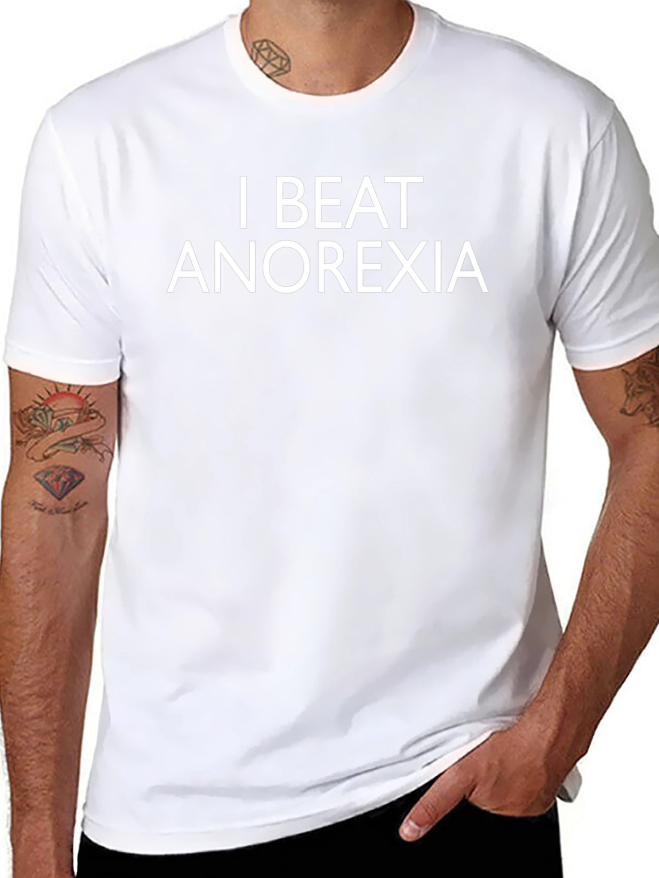 I Beat Anorexia T-Shirt Recovery Tee