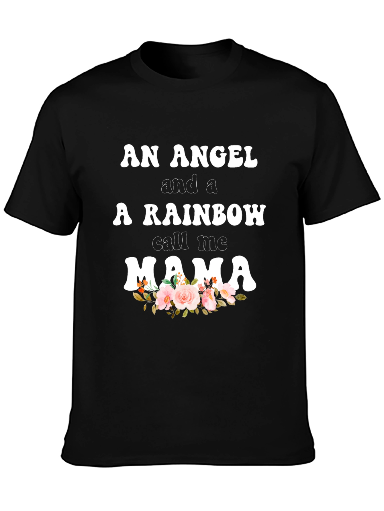 Angel Rainbow Mama Graphic Tee - Trendy Mom Shirt