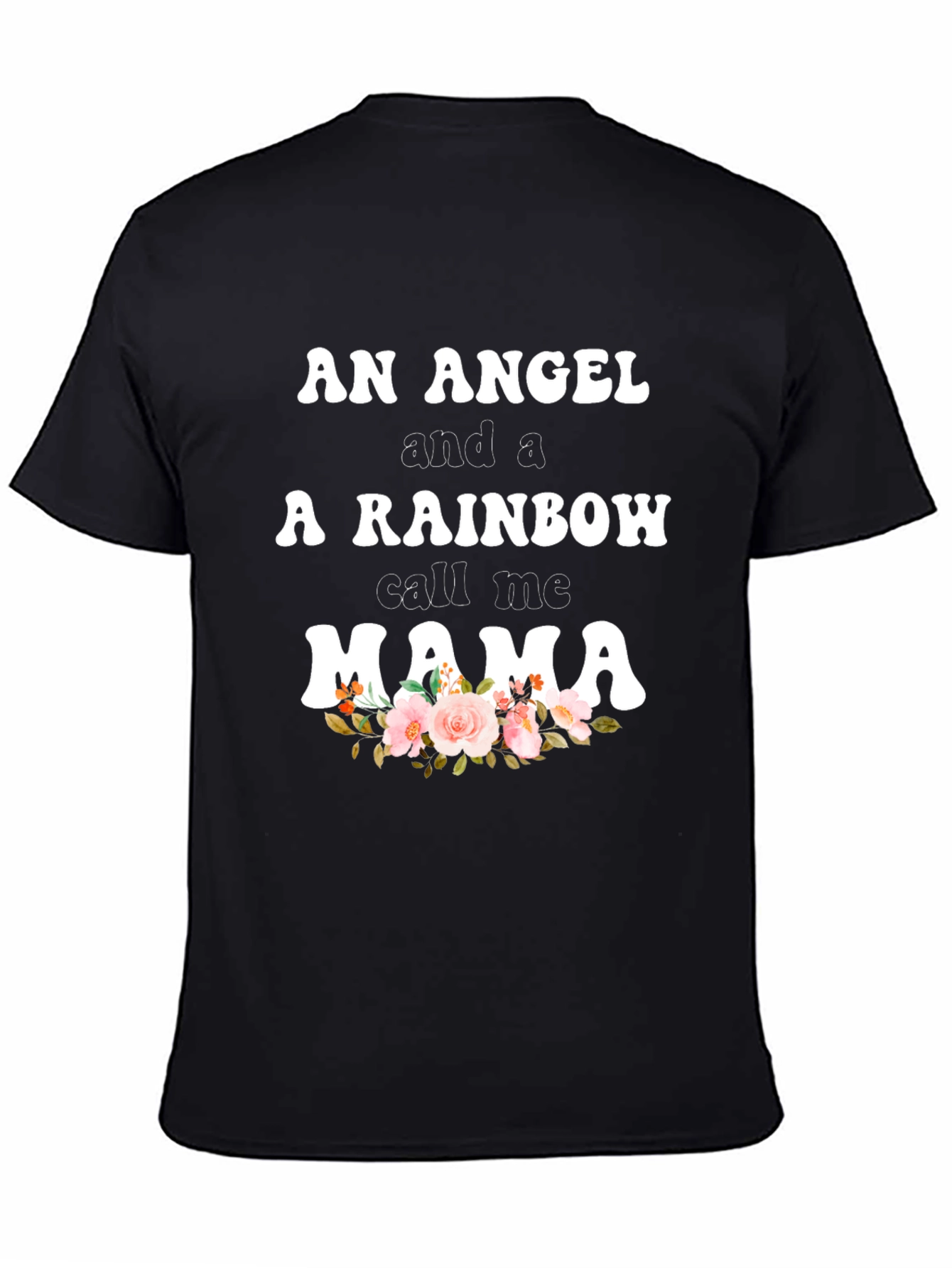 Angel Rainbow Mama Graphic Tee - Trendy Mom Shirt