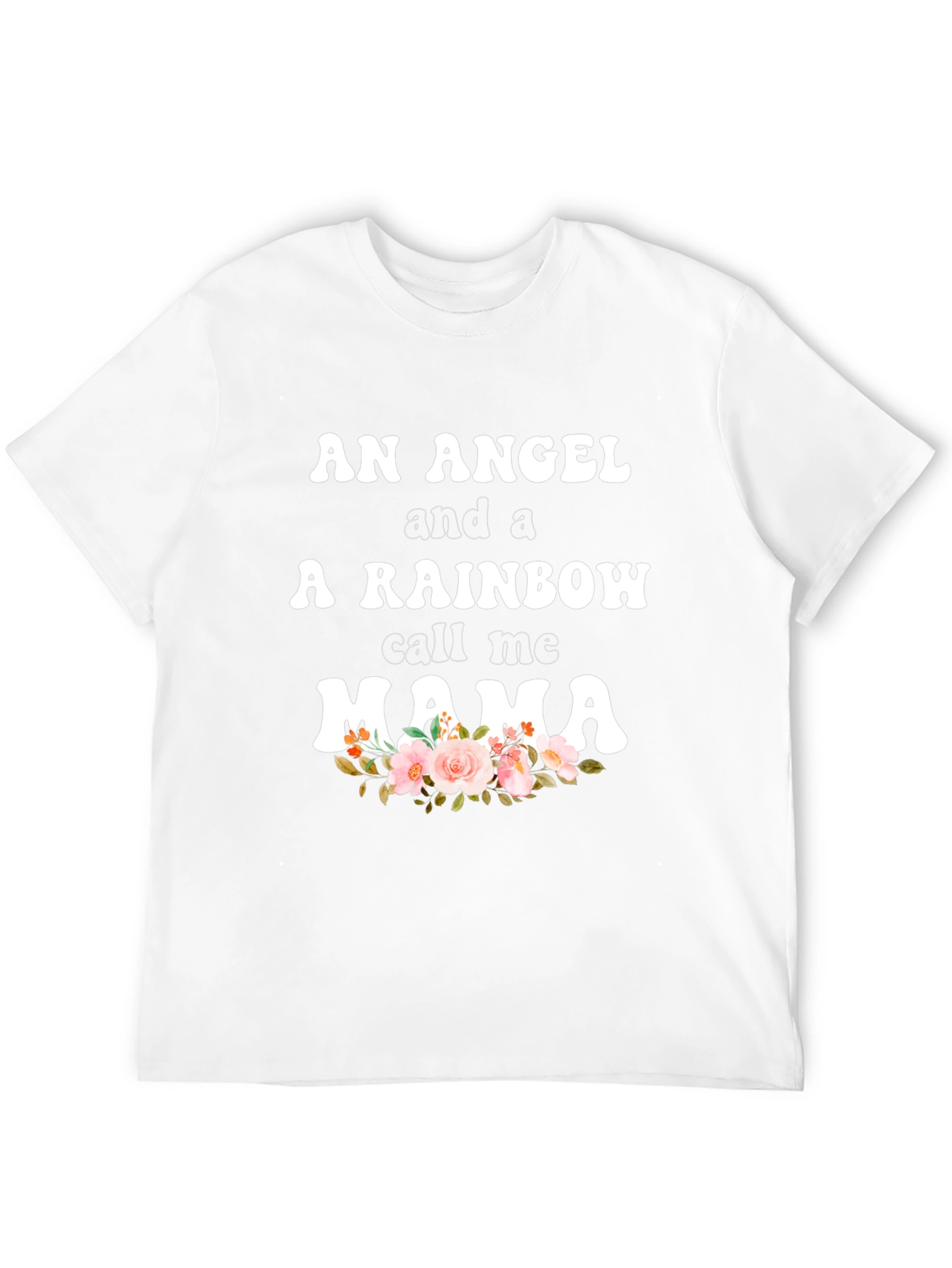 Angel Rainbow Mama Graphic Tee - Trendy Mom Shirt