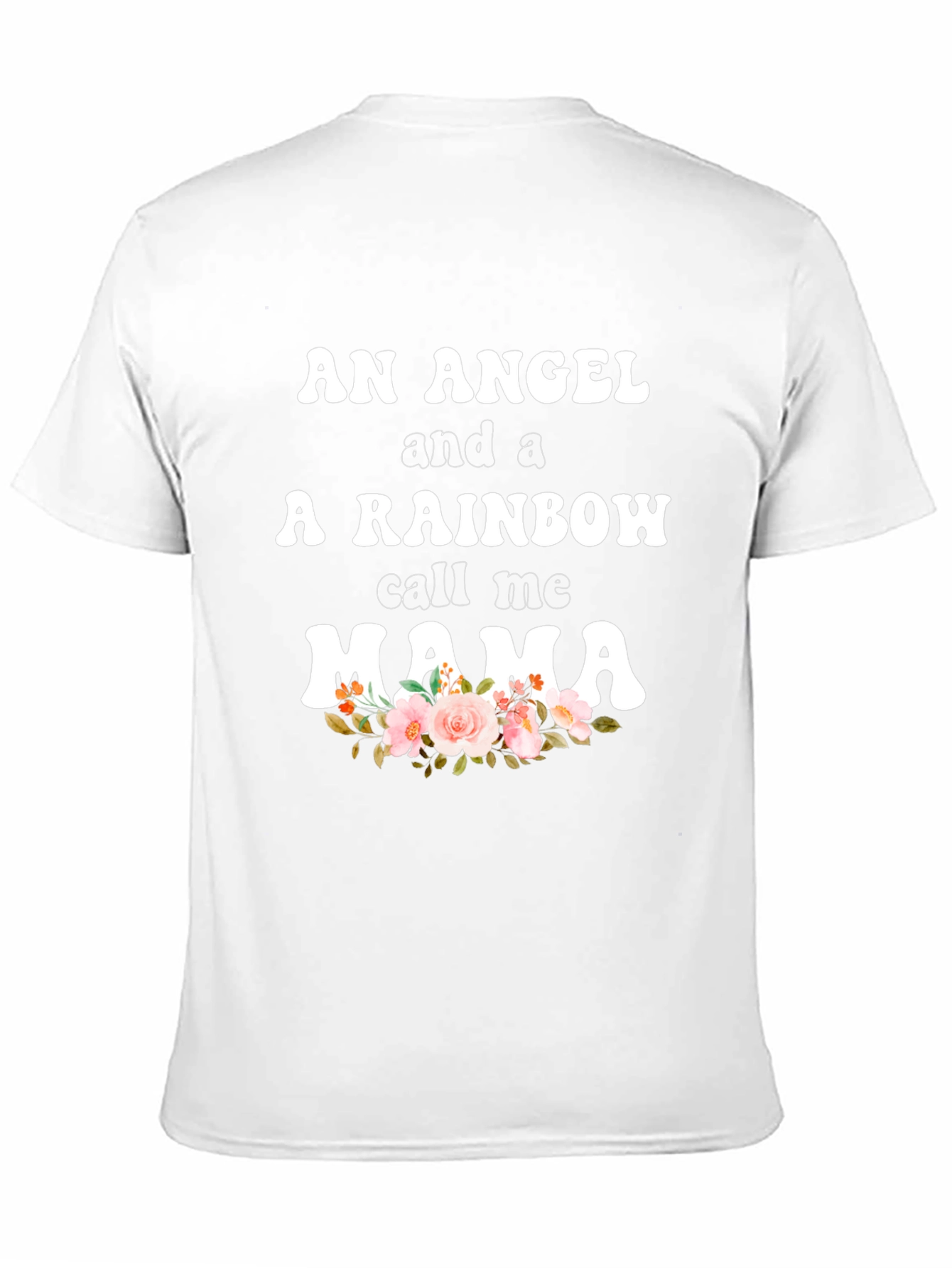 Angel Rainbow Mama Graphic Tee - Trendy Mom Shirt