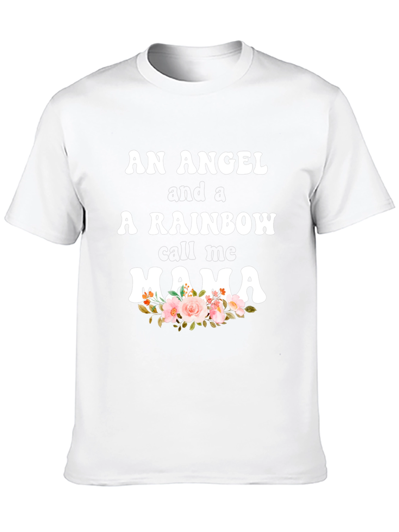 Angel Rainbow Mama Graphic Tee - Trendy Mom Shirt