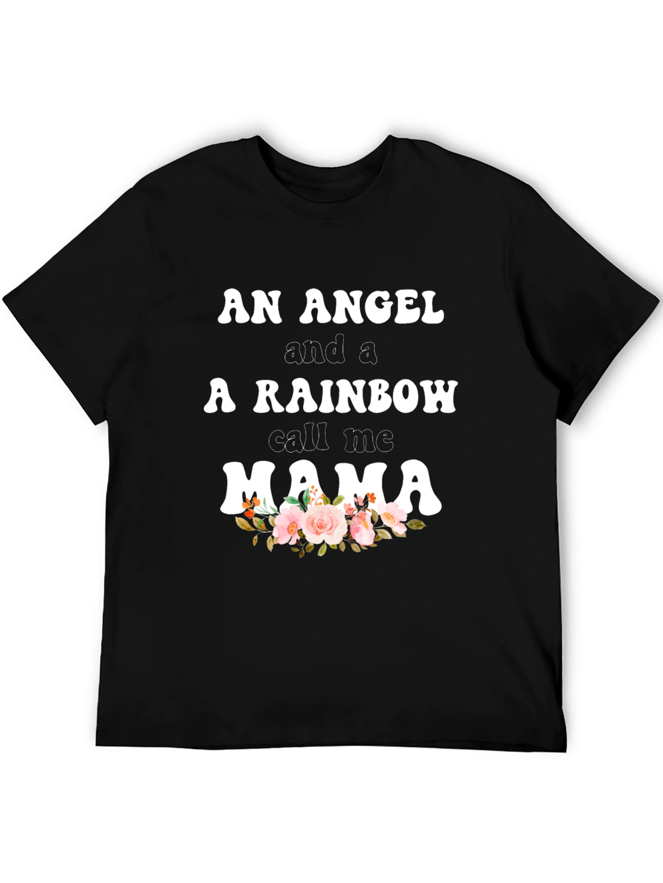 Angel Rainbow Mama Graphic Tee - Trendy Mom Shirt