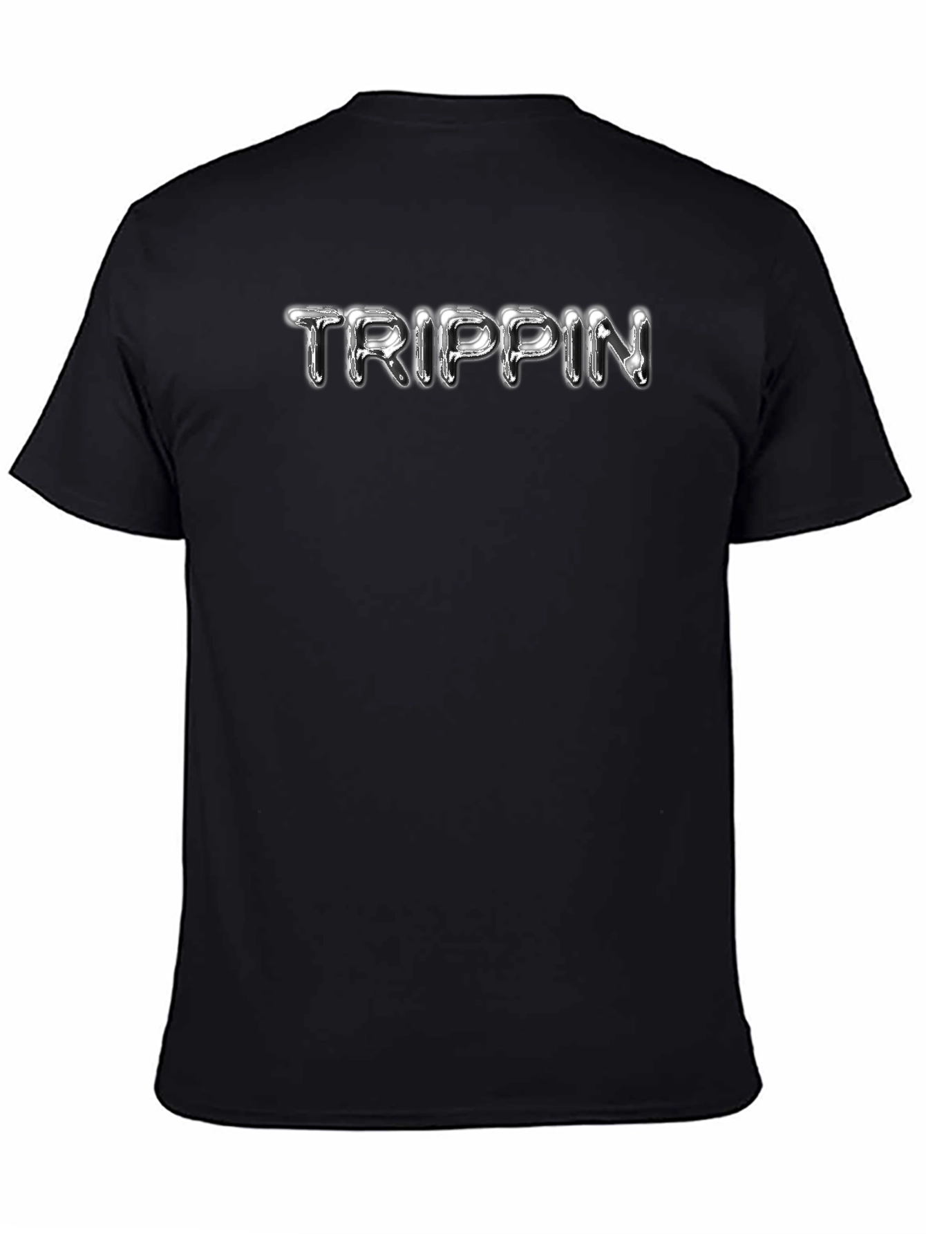 Trippin Black Graphic Tee - Cool & Casual