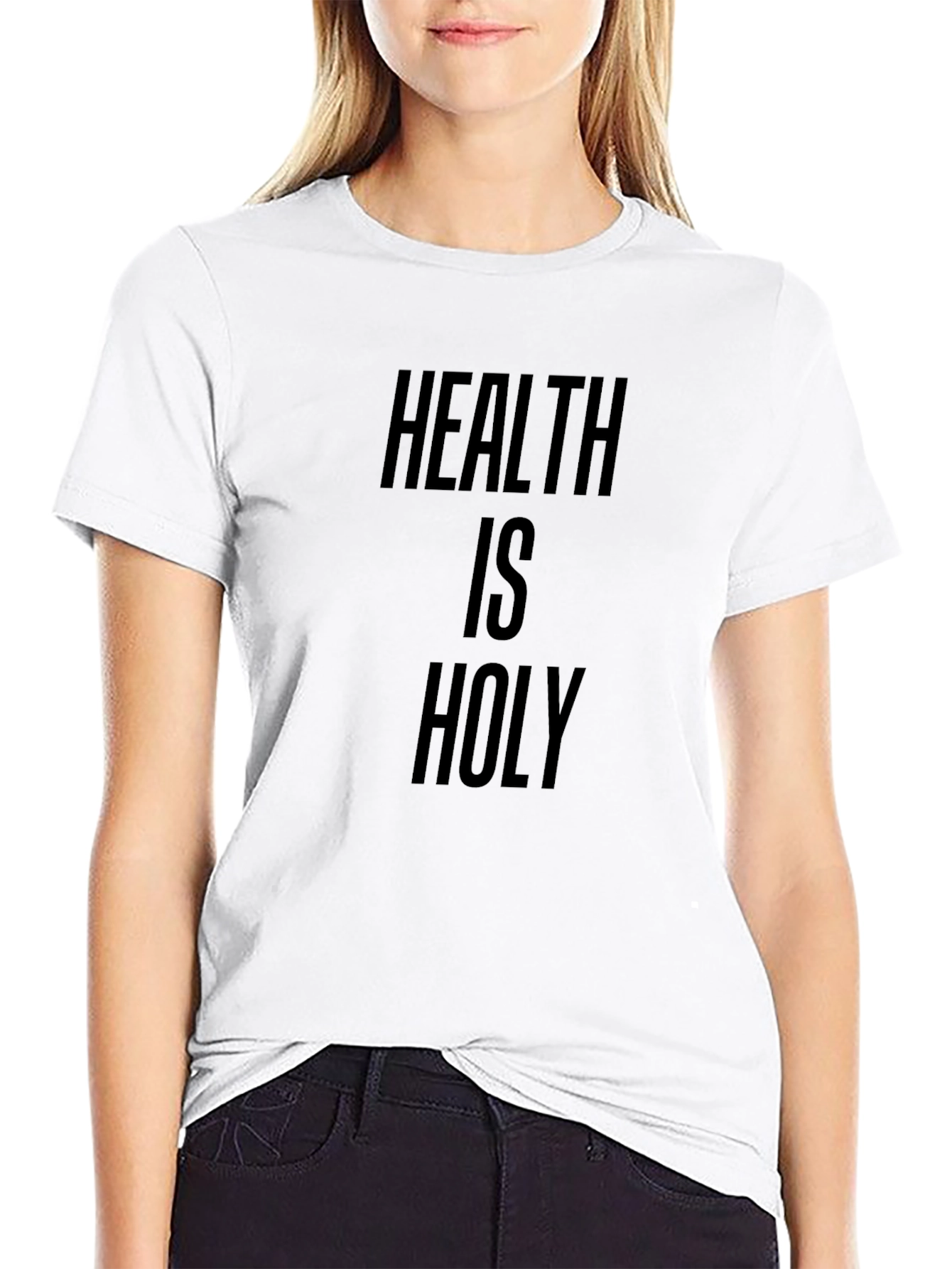 Health Is Holy Graphic Tee - Black