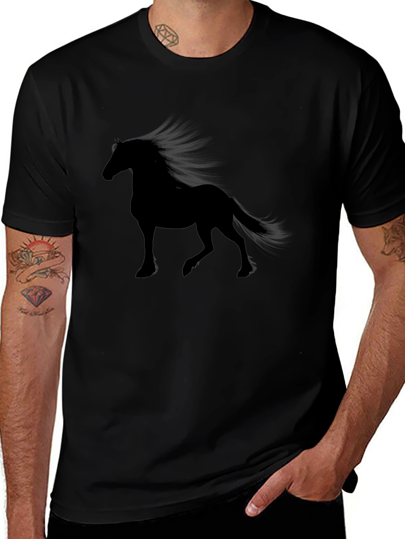 Black Horse Silhouette Tee