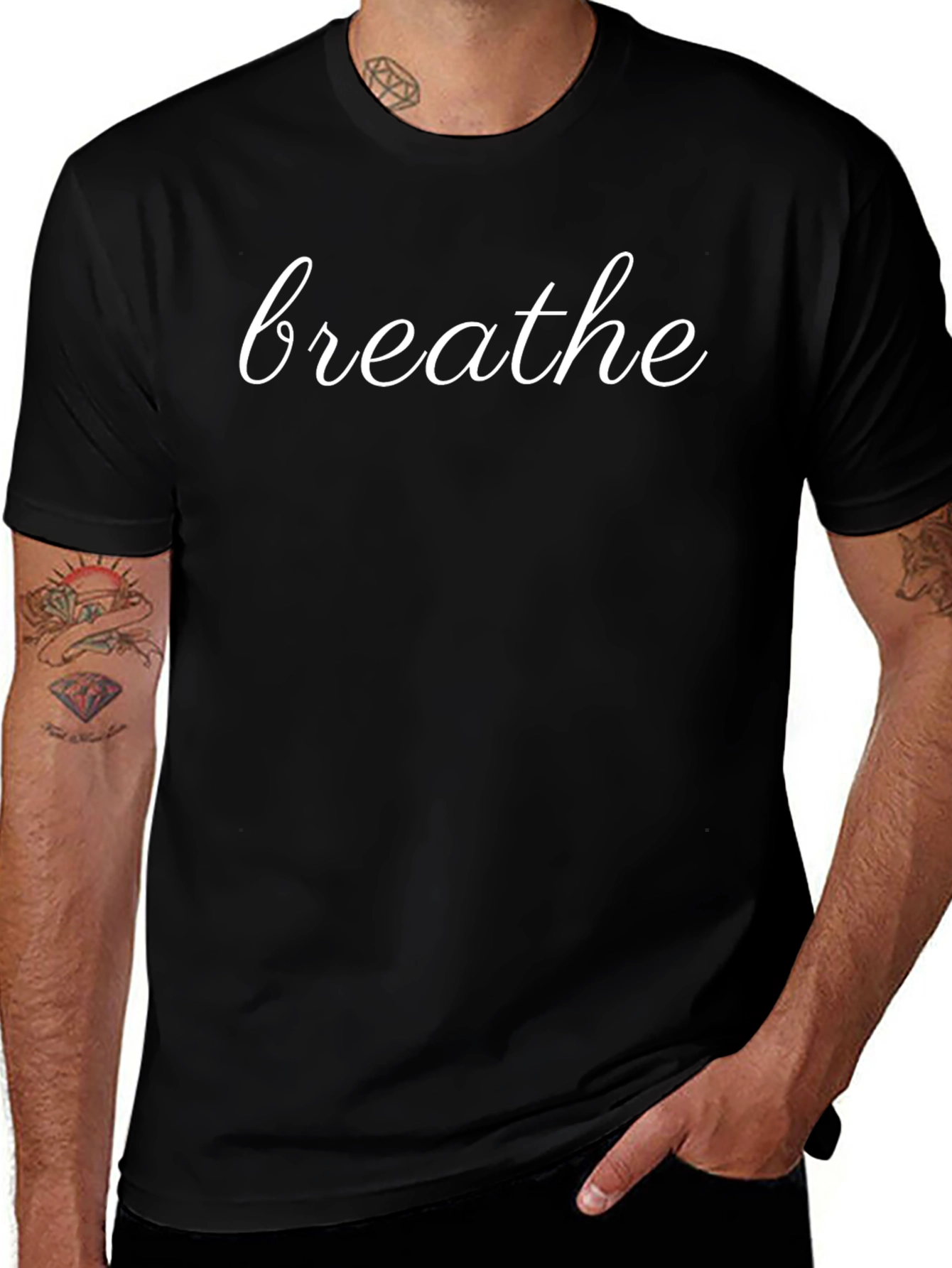Breathe Graphic Tee - Stylish Comfort