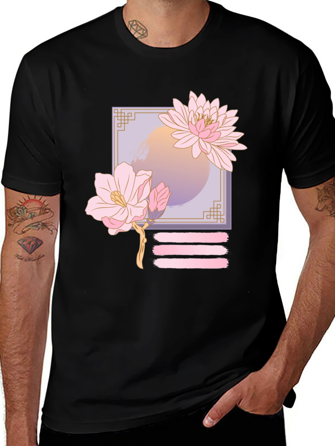Floral Graphic Print T-Shirt - Casual Style